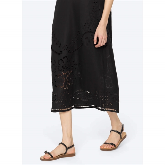 Sea New York Lula Embroidery Midi Kjole, Sort 